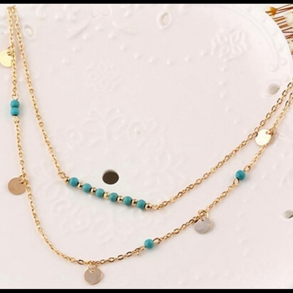 Gold Boho Beaded Necklace - Picture 2 of 4